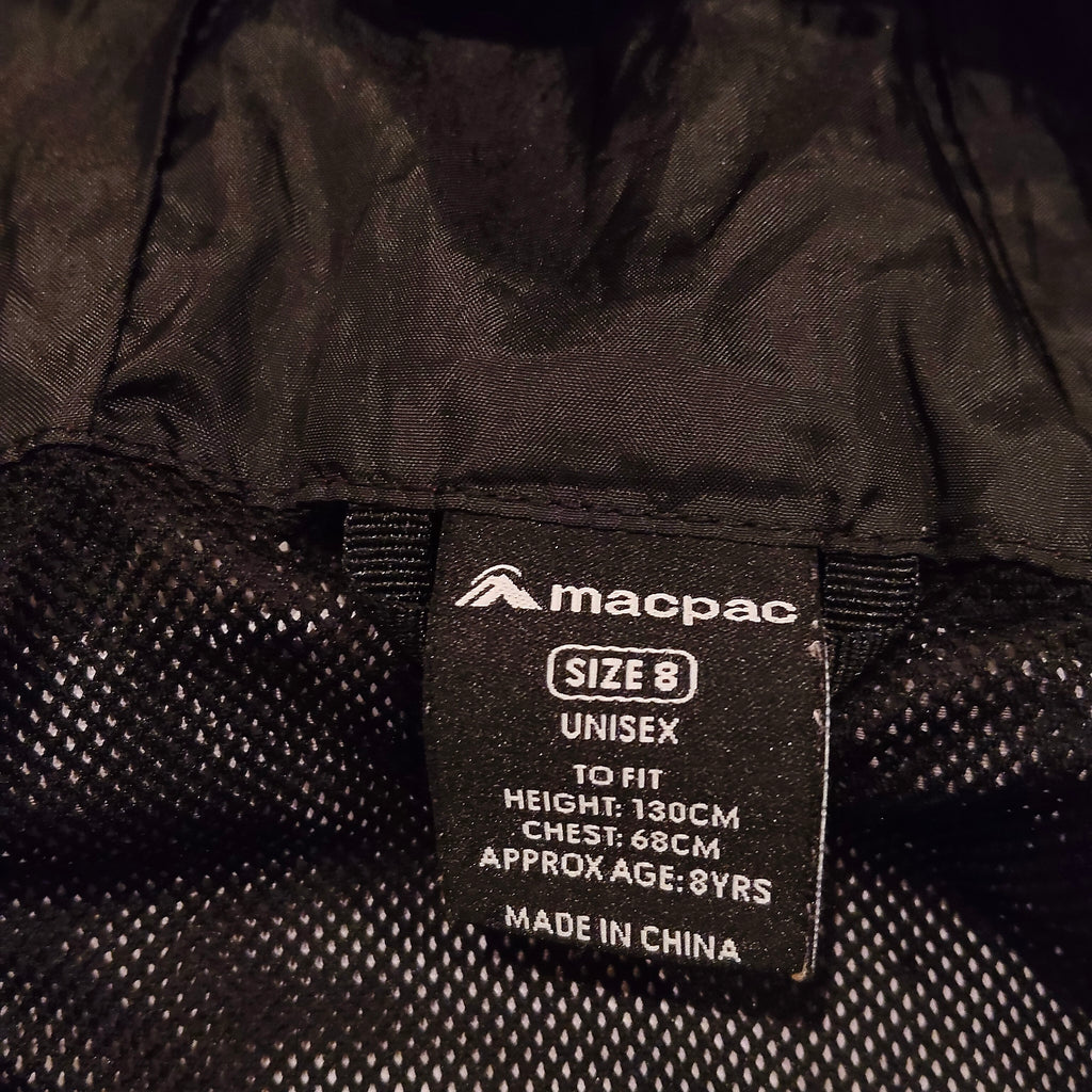 MACPAC Rain Jacket Size 8 Unisex Burgundy