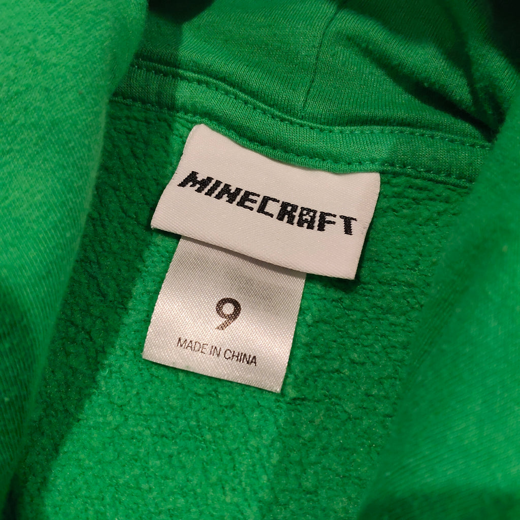 MINECRAFT Hoodie Size 9 Boys Green