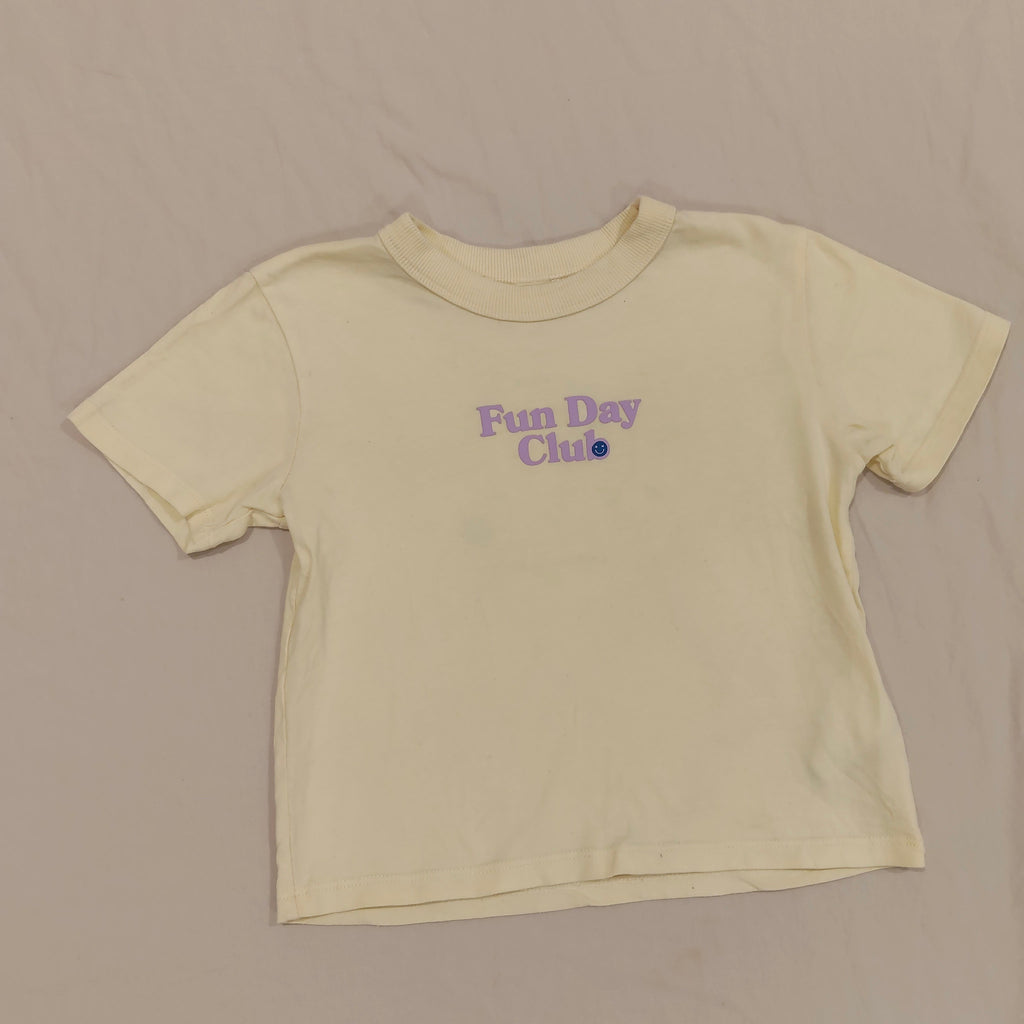 COTTON ON KIDS Tee Size 3 Short Sleeve 'Fun Day Club'