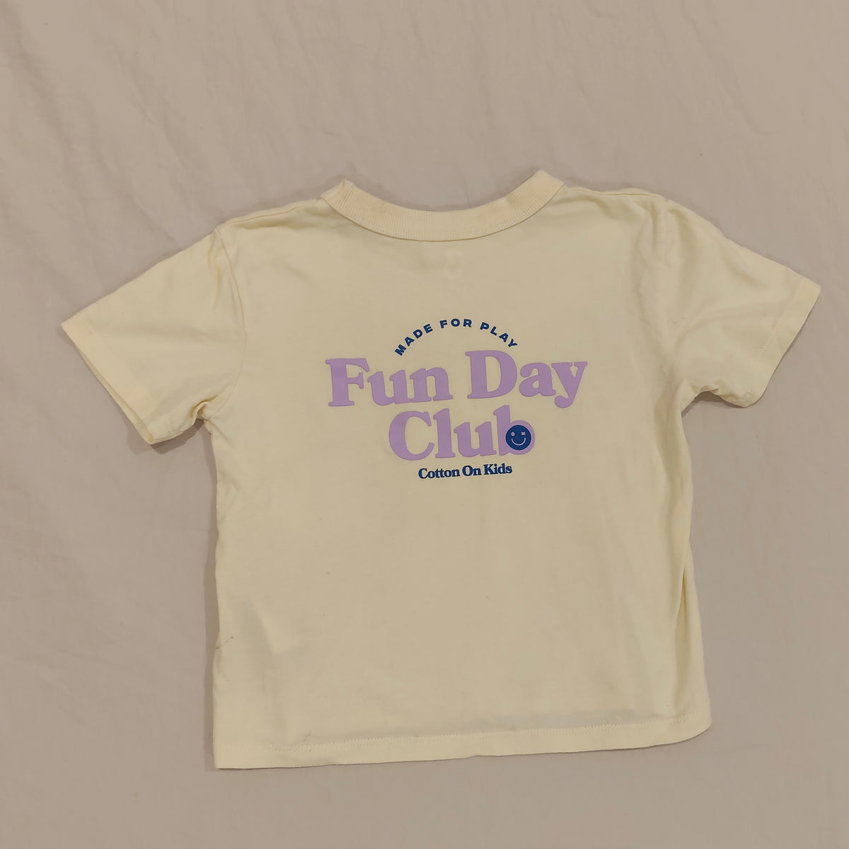 COTTON ON KIDS Tee Size 3 Short Sleeve 'Fun Day Club'