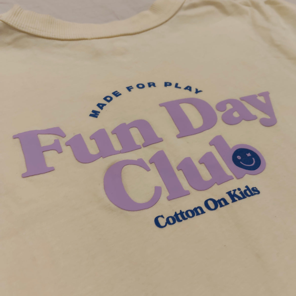 COTTON ON KIDS Tee Size 3 Short Sleeve 'Fun Day Club'