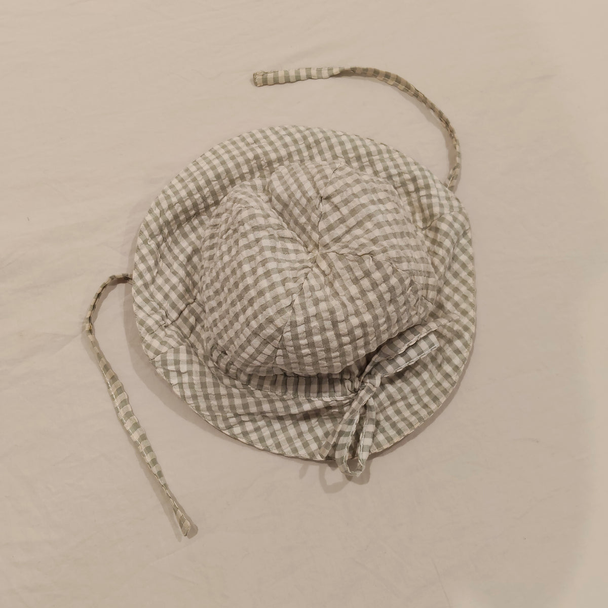 NATURE BABY Organic Cotton Sun Hat Gingham Size L (2-4Yrs)