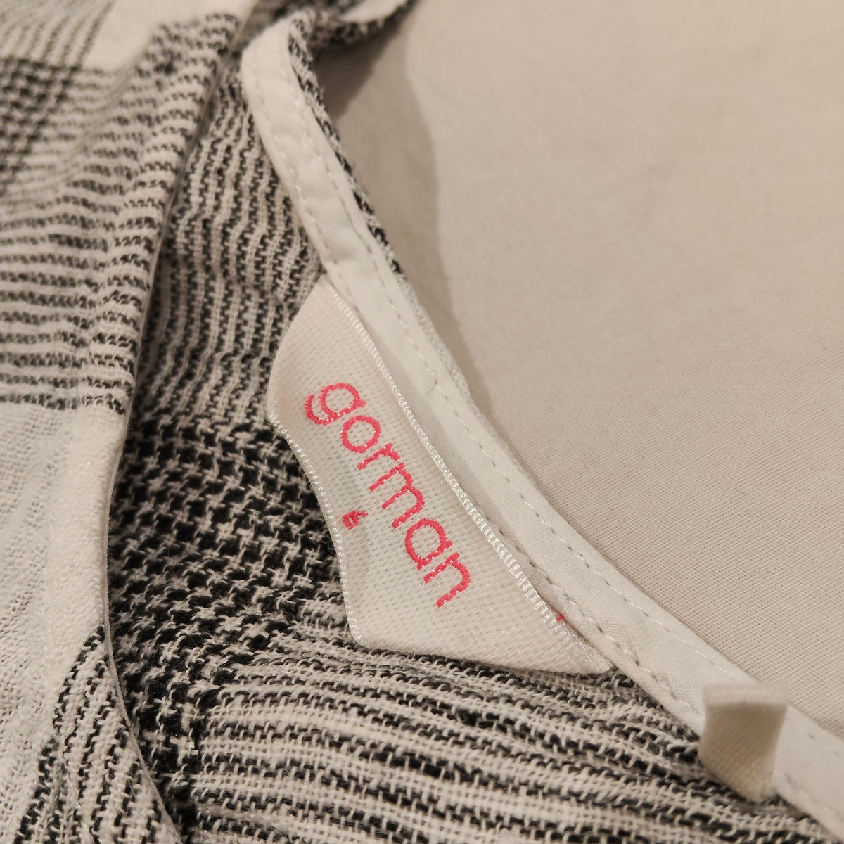 GORMAN LINEN Dress Size 6 Women Check Gingham Short Sleeve