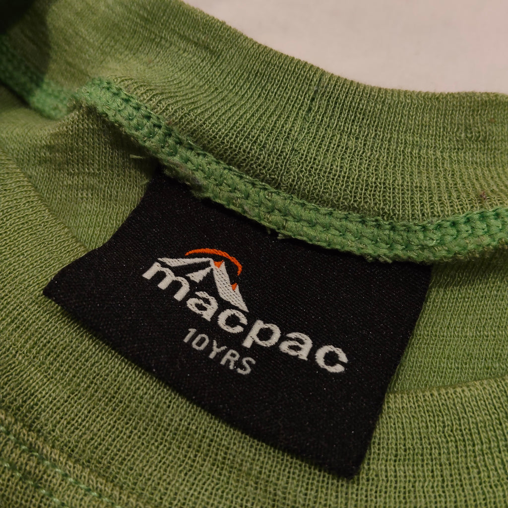 MACPAC Merino Top Size 10YRS Green Long Sleeve