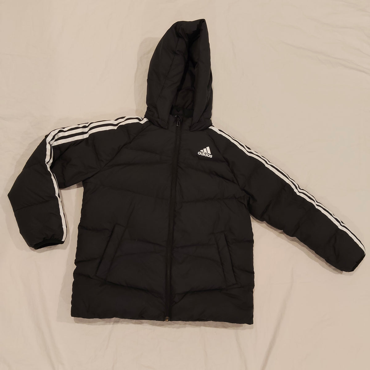ADIDAS Duck Down Jacket Size 9-10YRS Black