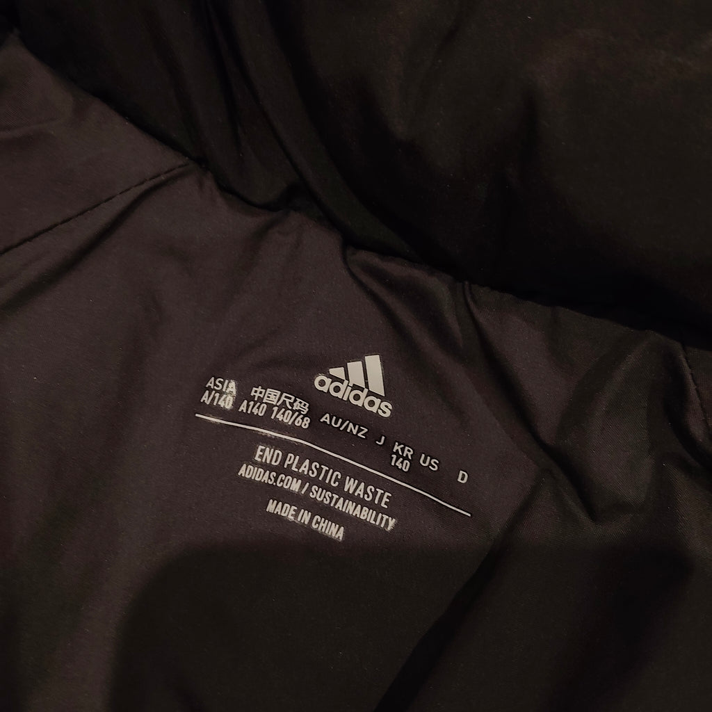 ADIDAS Duck Down Jacket Size 9-10YRS Black