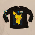PIKACHU Top Size 8 Boys Long Sleeve Black