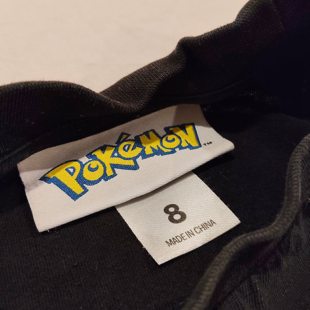 PIKACHU Top Size 8 Boys Long Sleeve Black