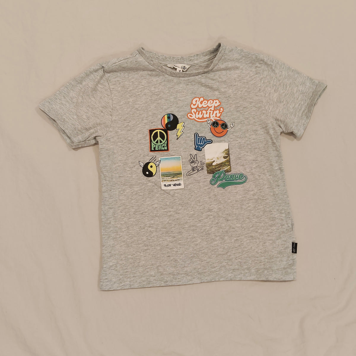 MAC + ELLIE Tee Size 7 Short Sleeve 'Keep Surfing'