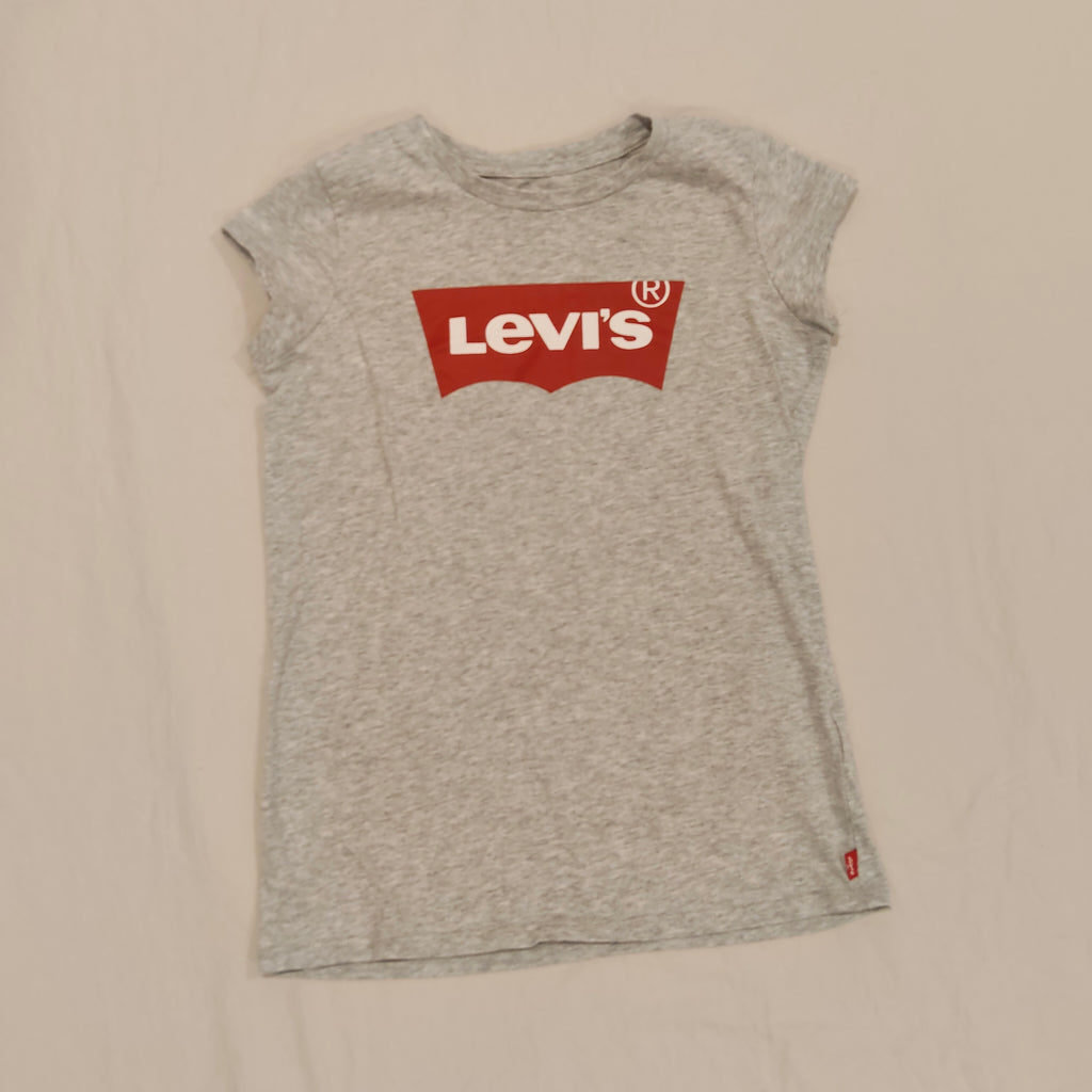 LEVIS Tee Size 12-13Y Girls Short Sleeve Grey