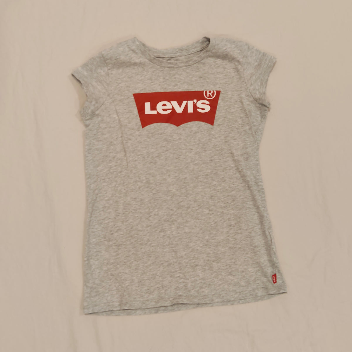 LEVIS Tee Size 12-13Y Girls Short Sleeve Grey
