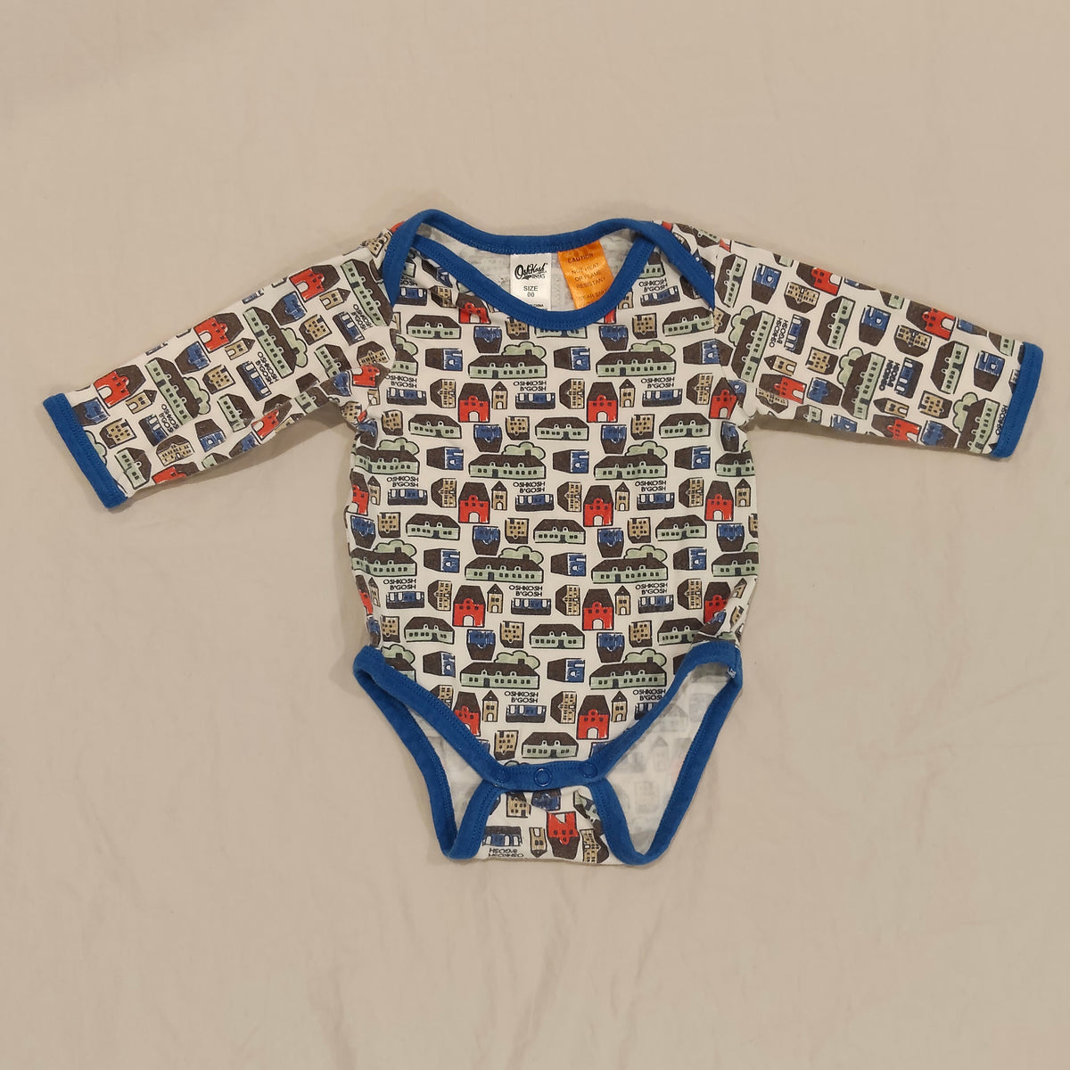 OSHKOSH bodysuit size 3-6M Baby 'house and village'