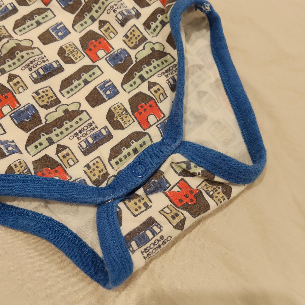 OSHKOSH bodysuit size 3-6M Baby 'house and village'
