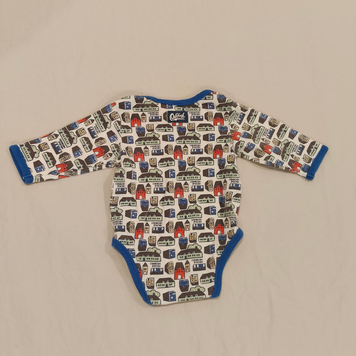 OSHKOSH bodysuit size 3-6M Baby 'house and village'