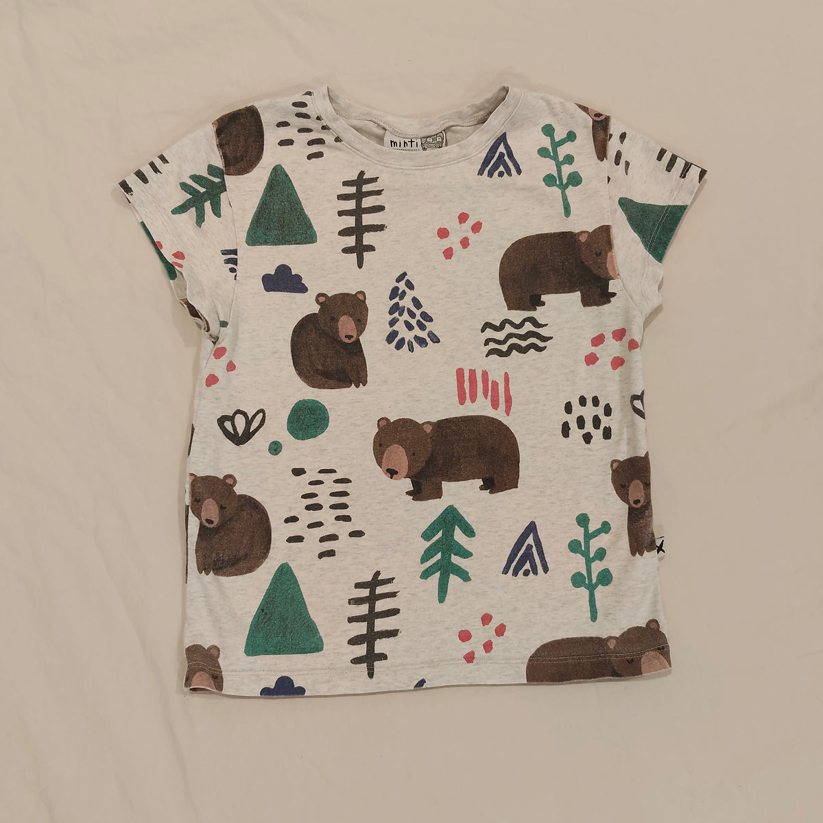 MINTI Tee Size 7 Girls Short Sleeve 'Woodland'