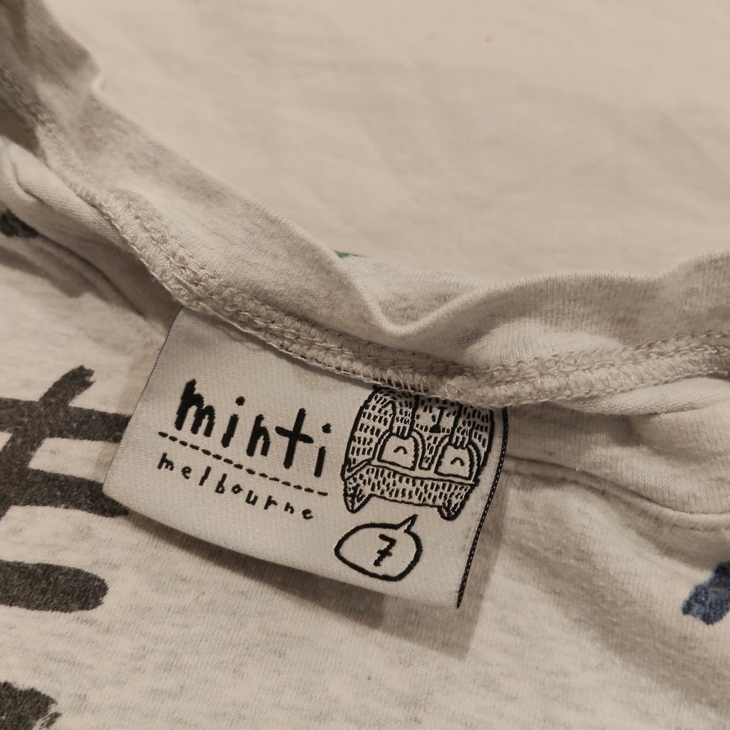 MINTI Tee Size 7 Girls Short Sleeve 'Woodland'