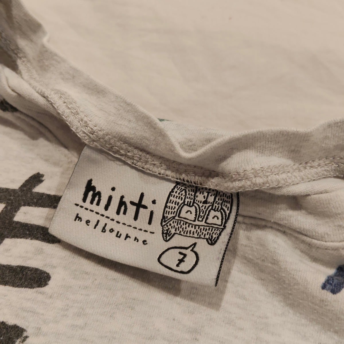 MINTI Tee Size 7 Girls Short Sleeve 'Woodland'