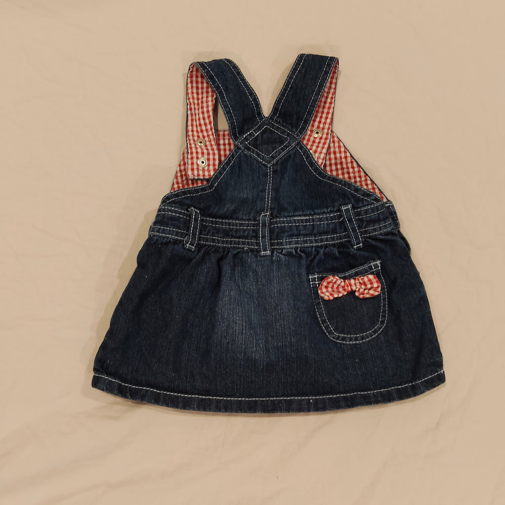 JK KIDS Denim Overall Dress Size 6-12M Baby Girls