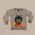MINTI Jumper Size 5 Jumper grey & white stripes