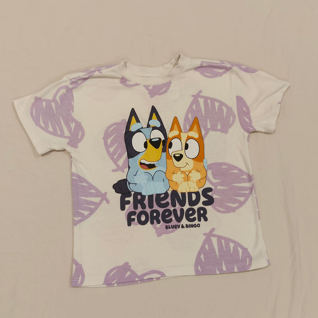 BLUEY Top Size 6 Girls Short Sleeve