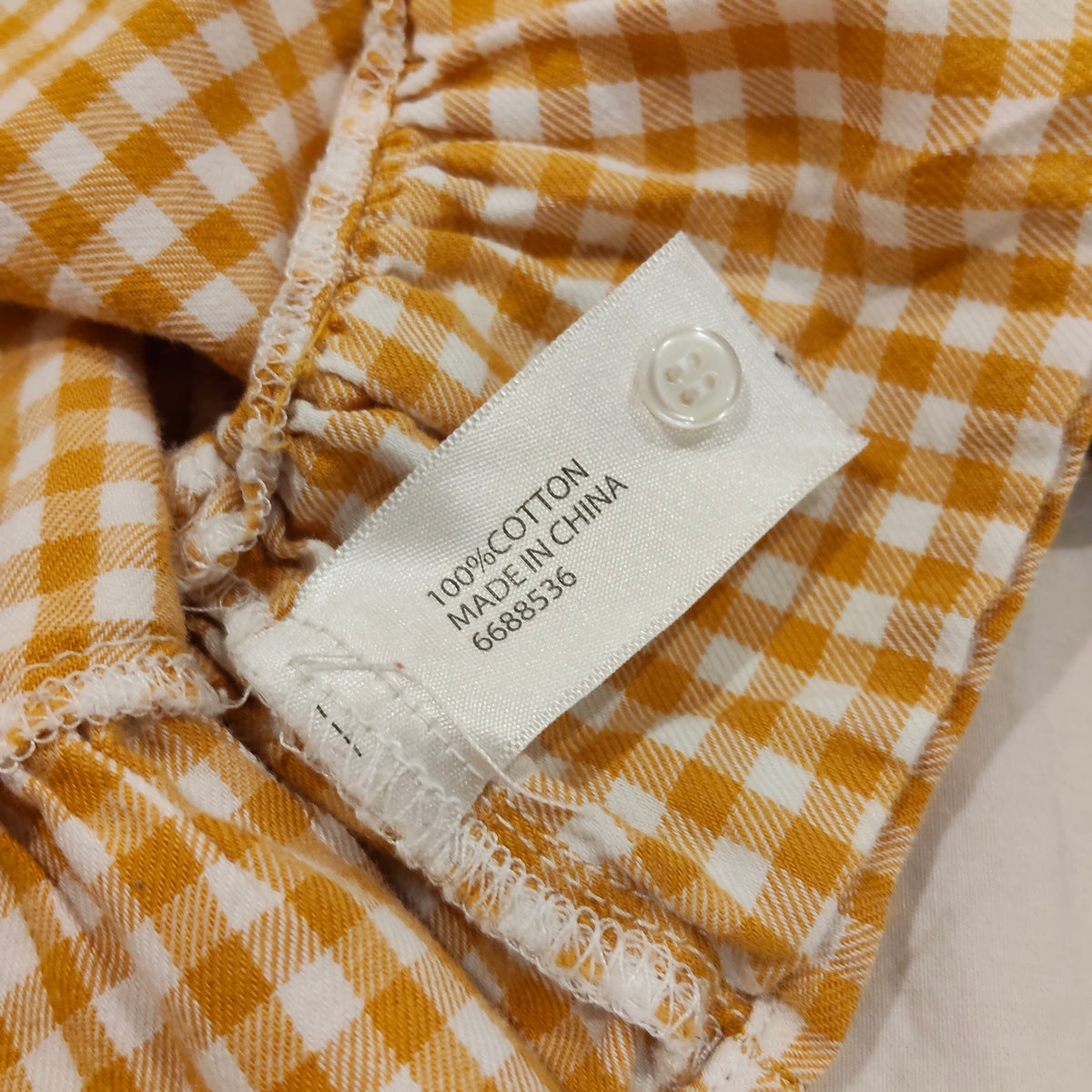 MAC + ELLIE Top Size 8 Girls Long Sleeve Baby Doll Gingham