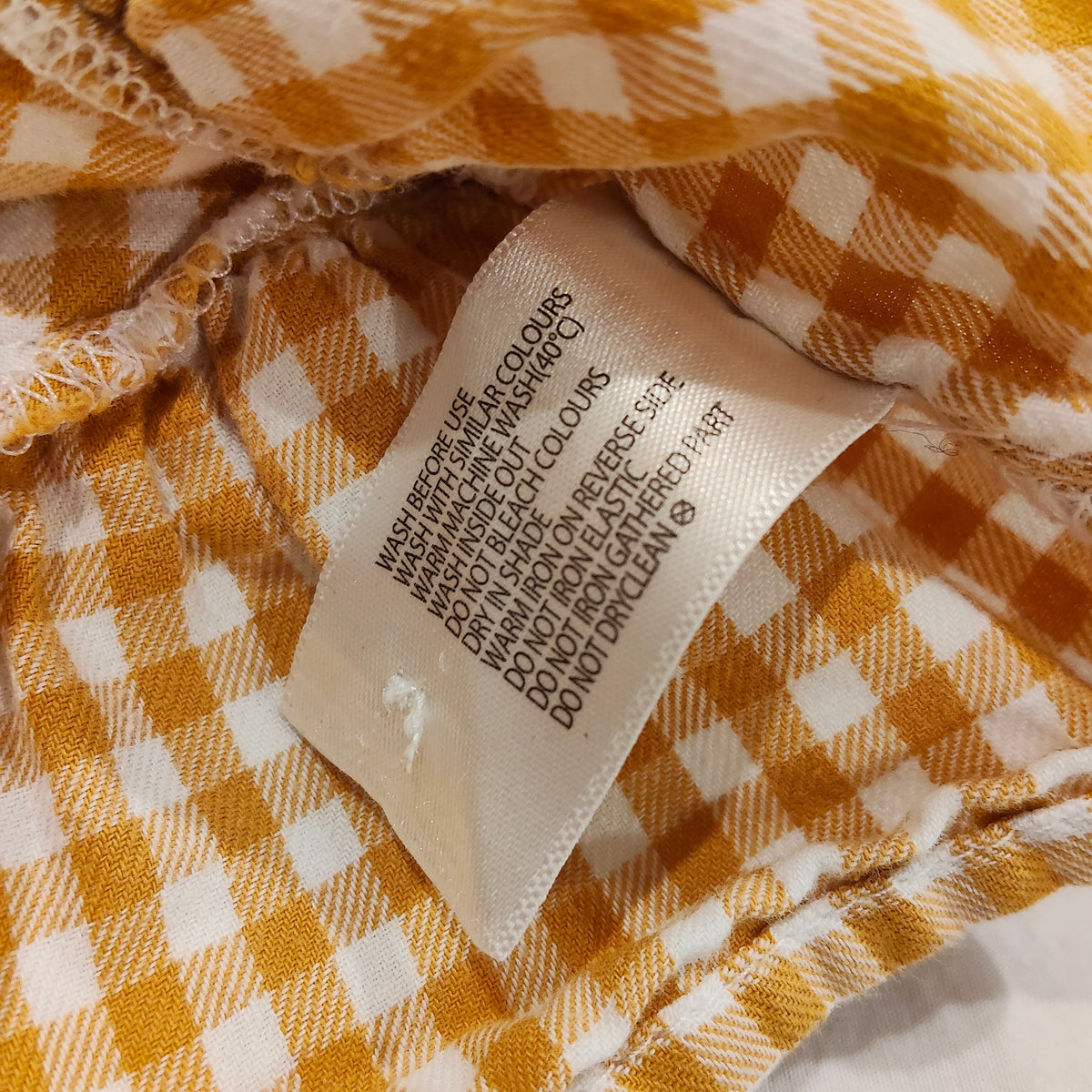 MAC + ELLIE Top Size 8 Girls Long Sleeve Baby Doll Gingham