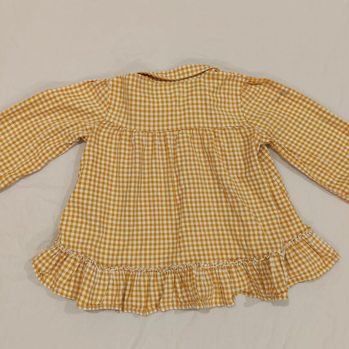MAC + ELLIE Top Size 8 Girls Long Sleeve Baby Doll Gingham