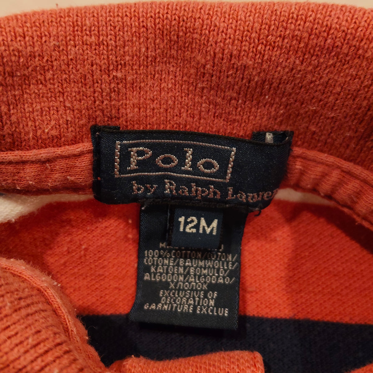 RALPH LAUREN Polo Top Size 12M Baby Short Sleeve