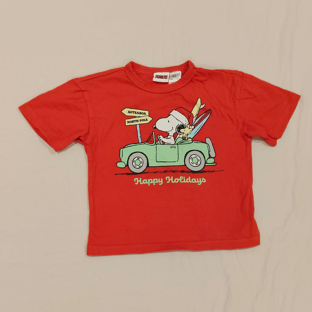 PEANUTS Christmas Tee Short Sleeve Size 4 'Aoteroa North Pole'