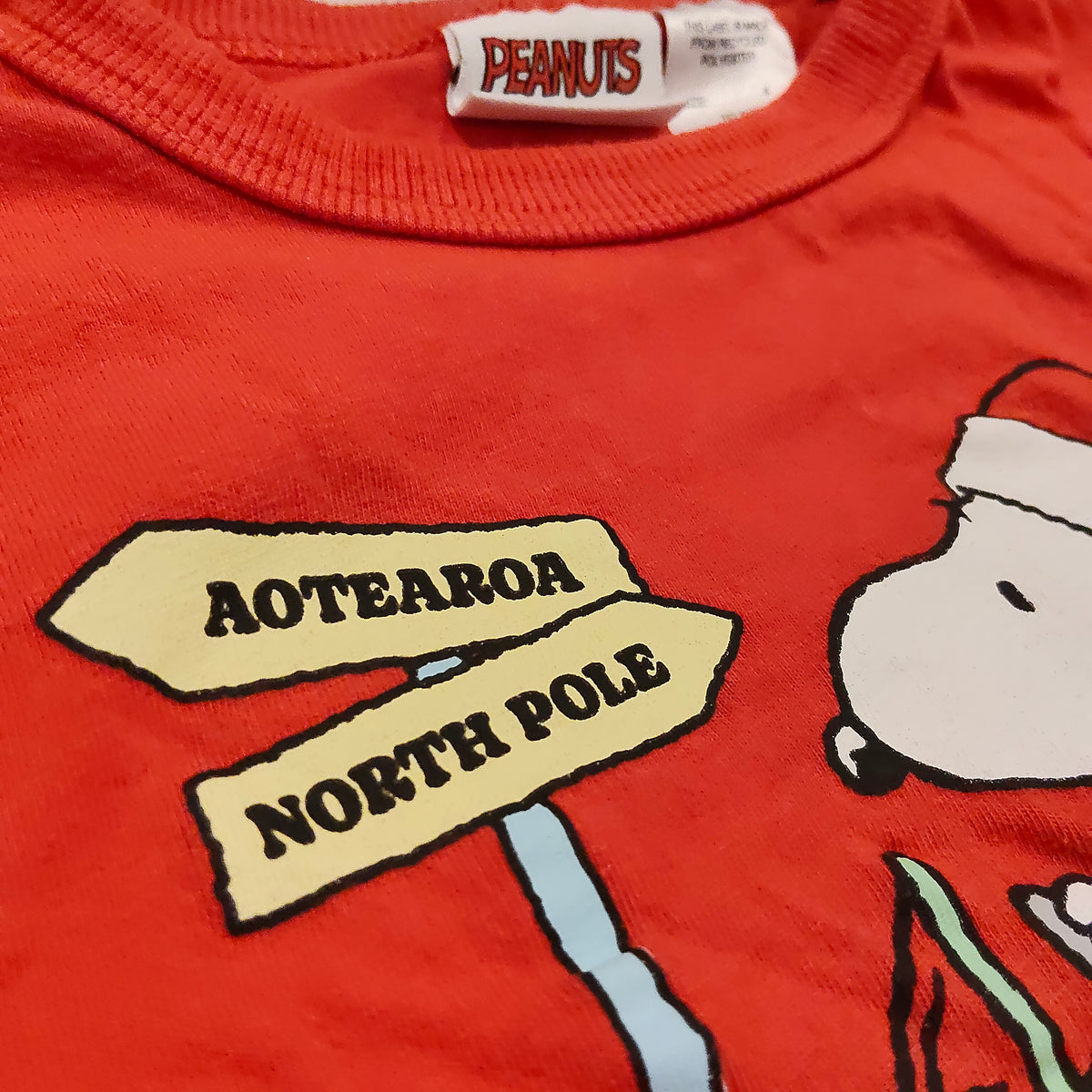PEANUTS Christmas Tee Short Sleeve Size 4 'Aoteroa North Pole'