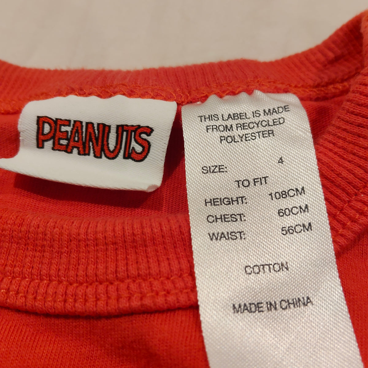 PEANUTS Christmas Tee Short Sleeve Size 4 'Aoteroa North Pole'
