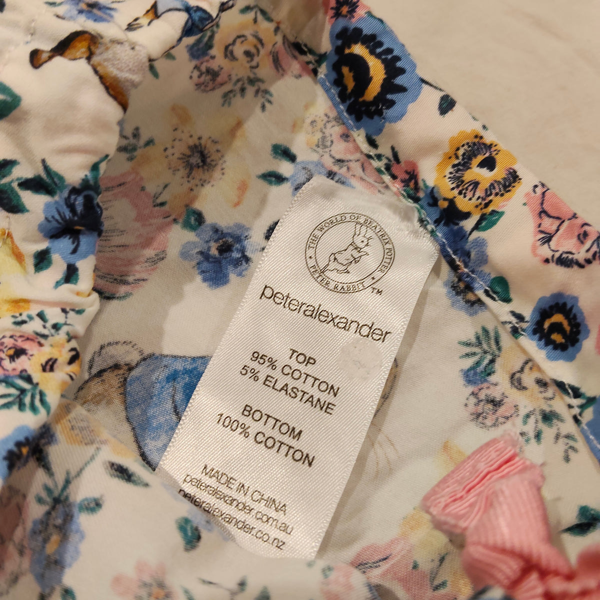 PETER ALEXANDER Pyjama Set Size 8YRS Girls 'Peter Rabbit