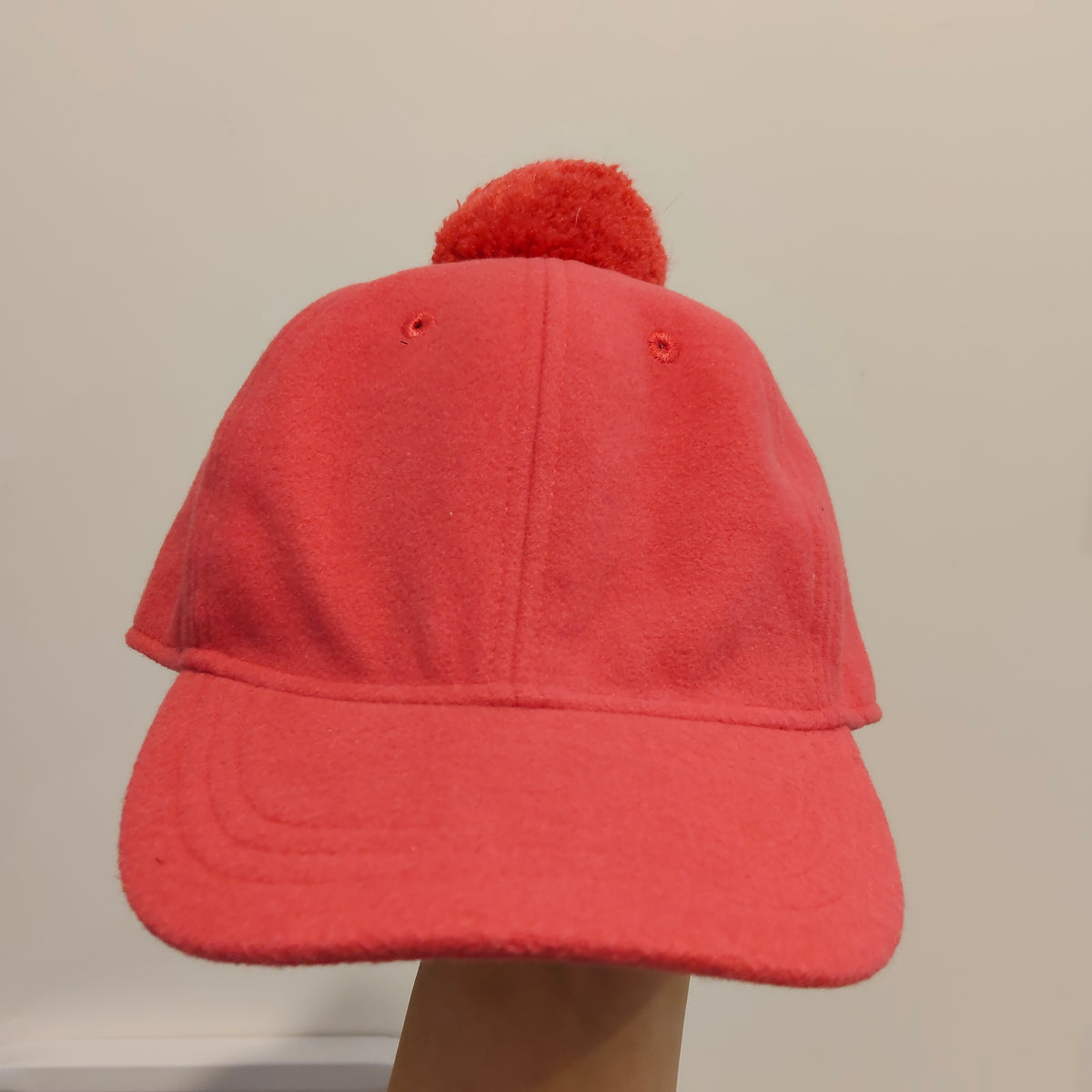 GAP red pom-pom hat Size 4-8Yrs Girls