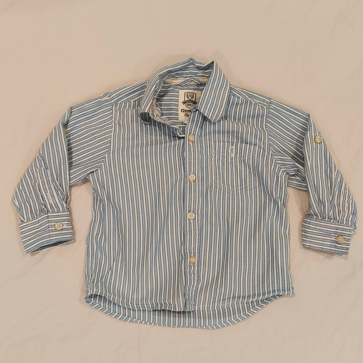 OSHKOSH B'gosh Blue Stripes Shirt Size 2 Boys