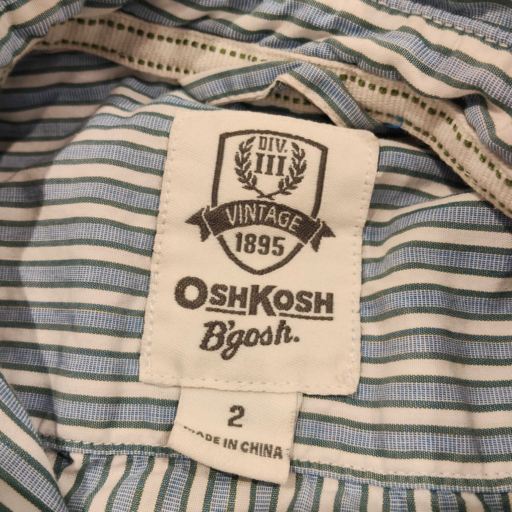 OSHKOSH B'gosh Blue Stripes Shirt Size 2 Boys