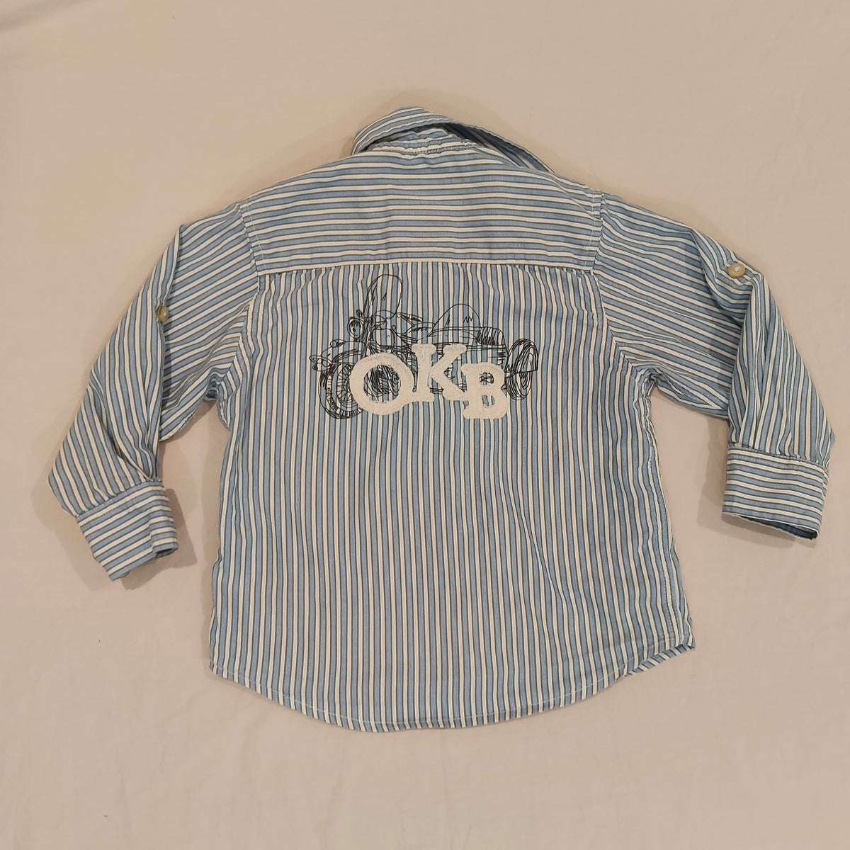 OSHKOSH B'gosh Blue Stripes Shirt Size 2 Boys