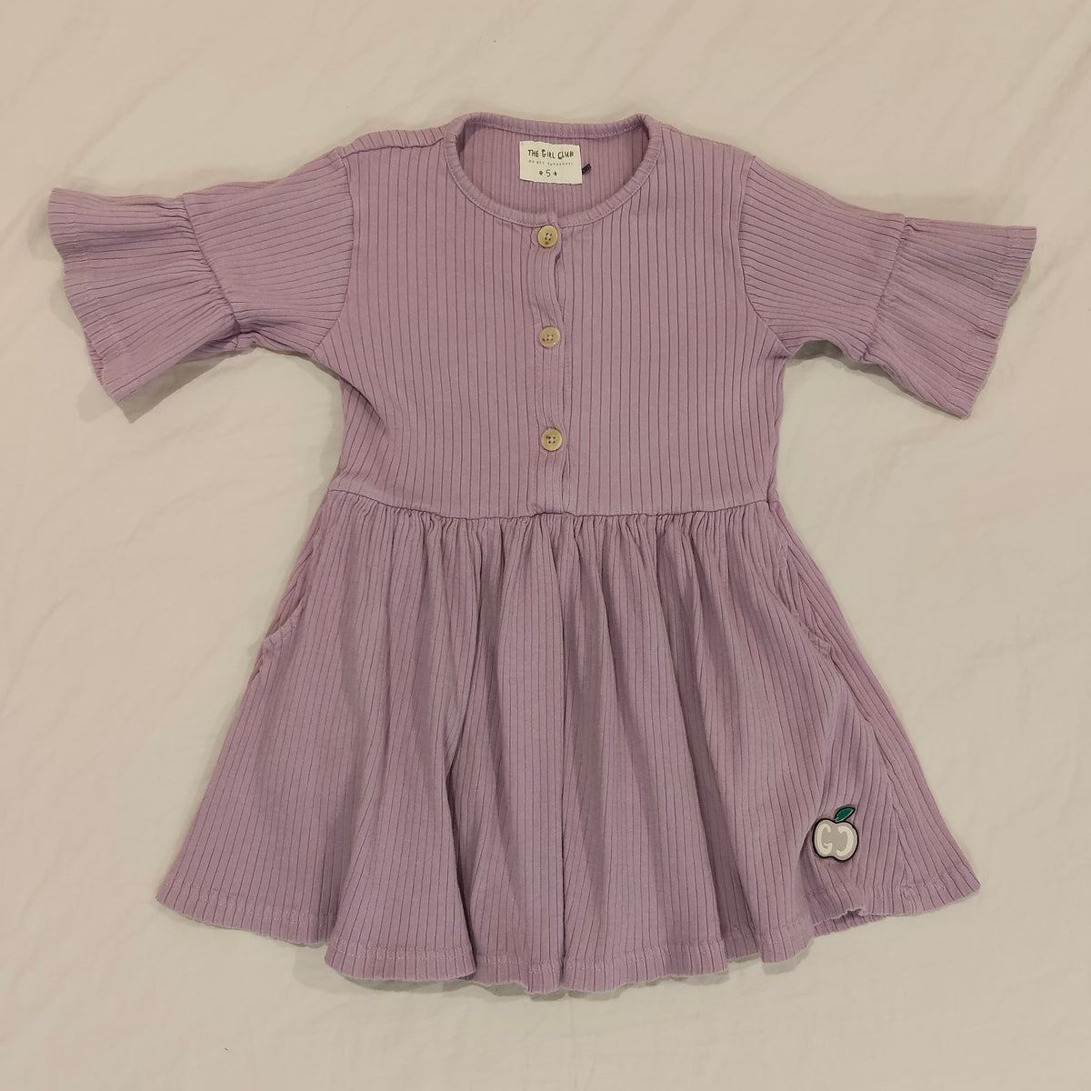 THE GIRL CLUB Flare Sleeve Rib Dress Size 5 Girls