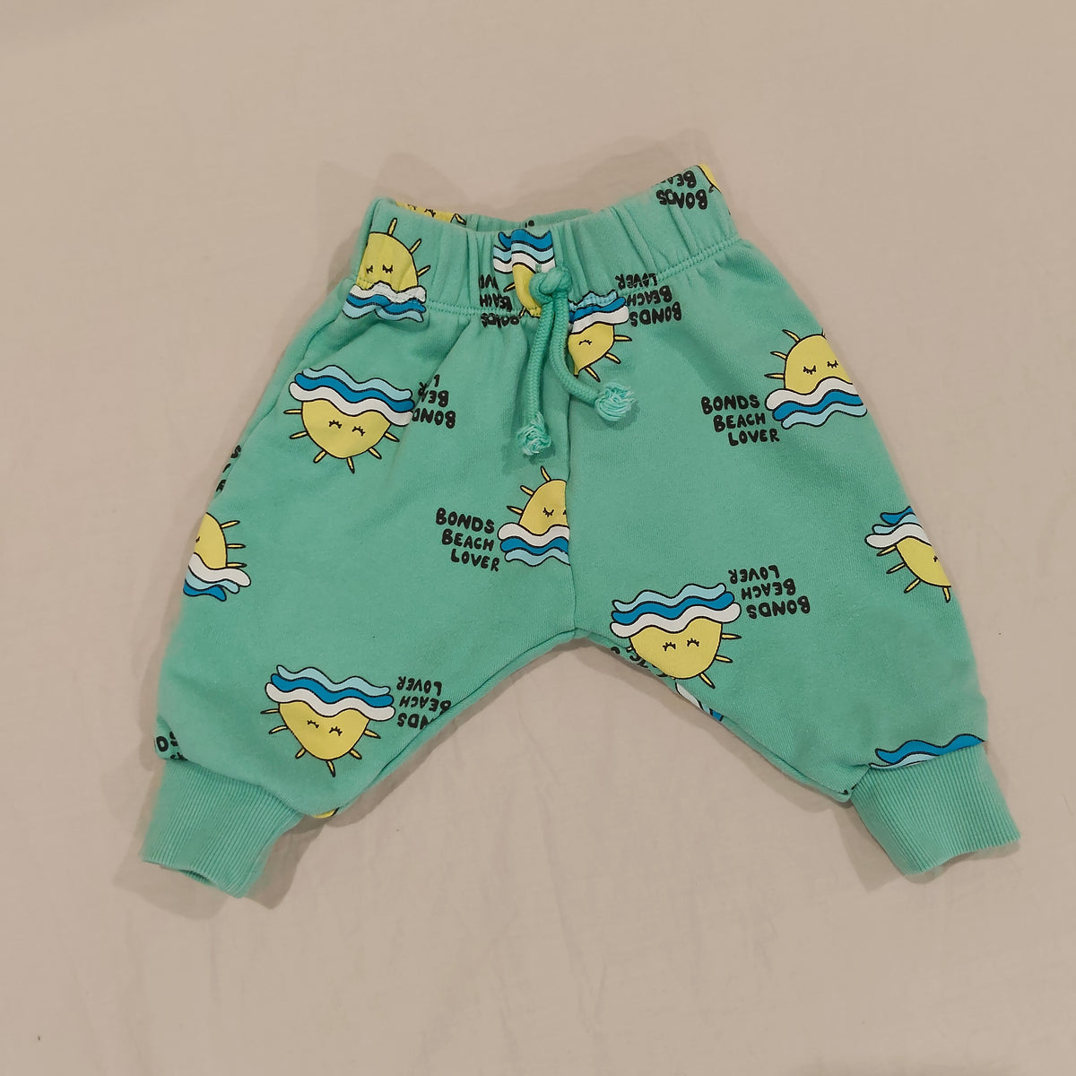 BONDS Track Pants 'Bonds Beach Lover' Size 3-6M Baby