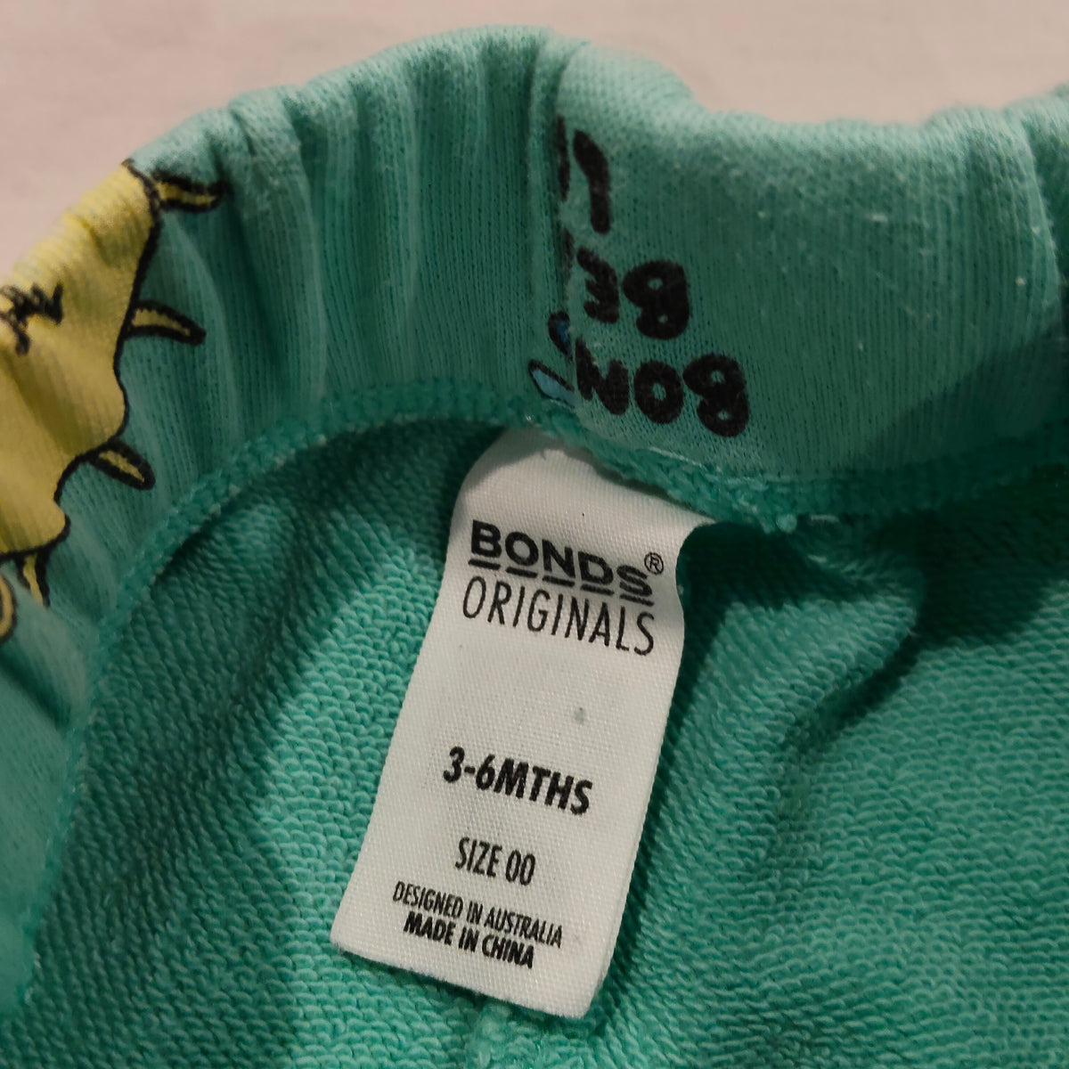 BONDS Track Pants 'Bonds Beach Lover' Size 3-6M Baby