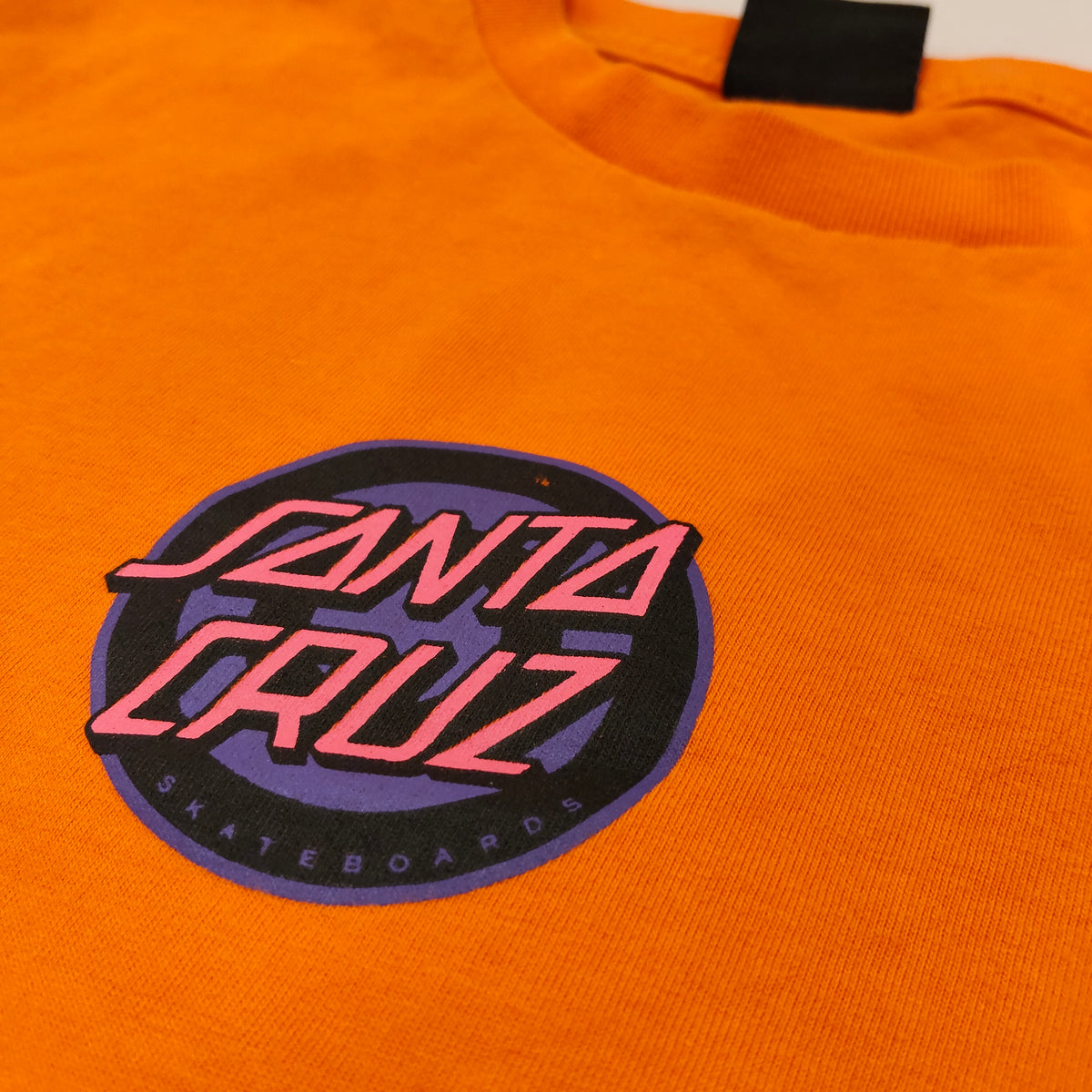SANTA CRUZ Tee Size 12 Boys Orange Short Sleeve