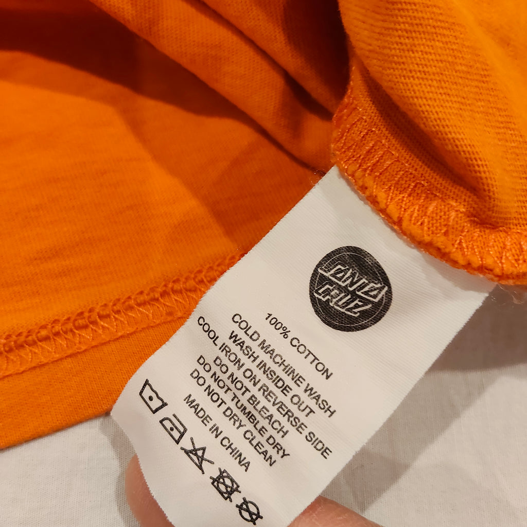 SANTA CRUZ Tee Size 12 Boys Orange Short Sleeve