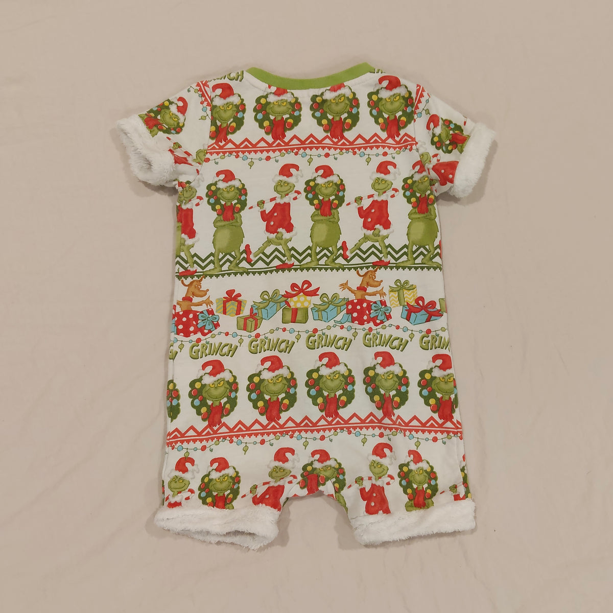 PETER ALEXANDER Christmas Grinch Romper Size 18-24M Baby