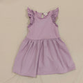 SEED Dress Size 5 Girls Lilac Short Sleeve