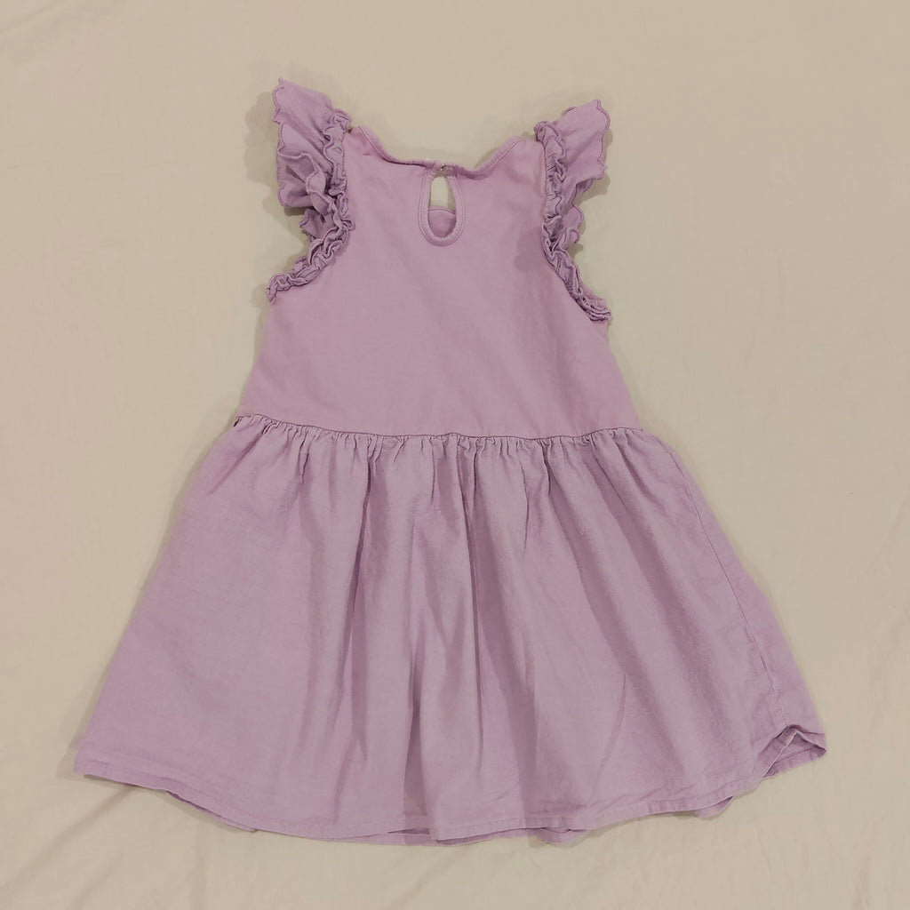 SEED Dress Size 5 Girls Lilac Short Sleeve