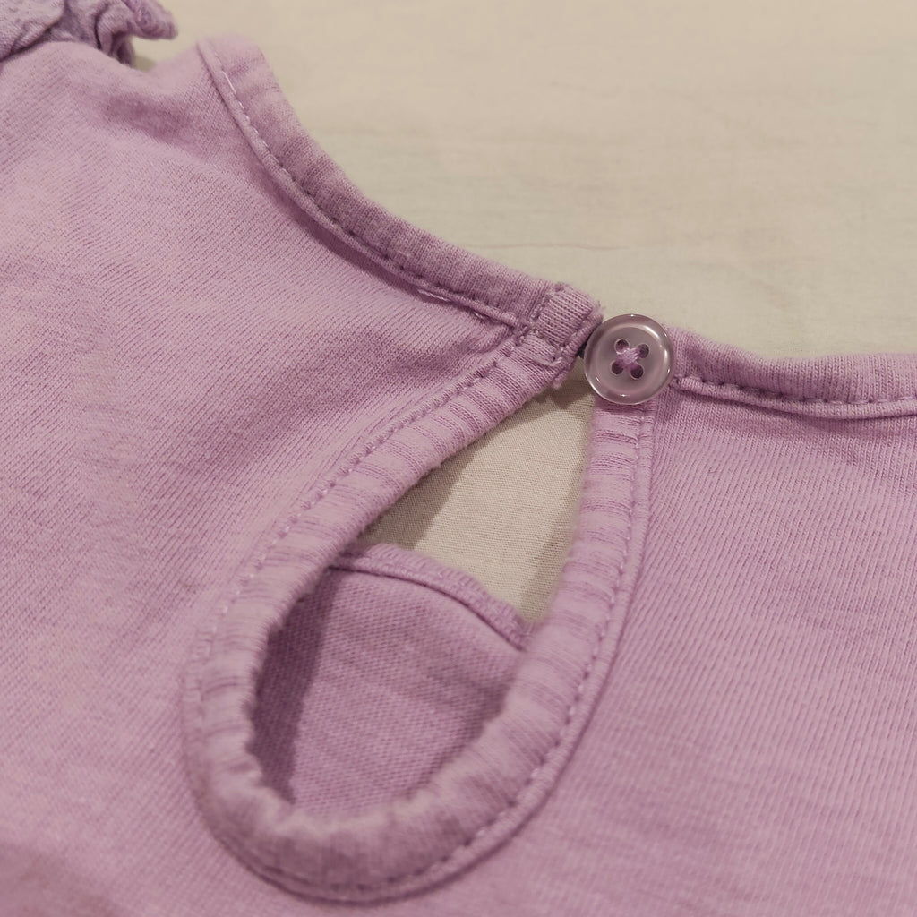 SEED Dress Size 5 Girls Lilac Short Sleeve