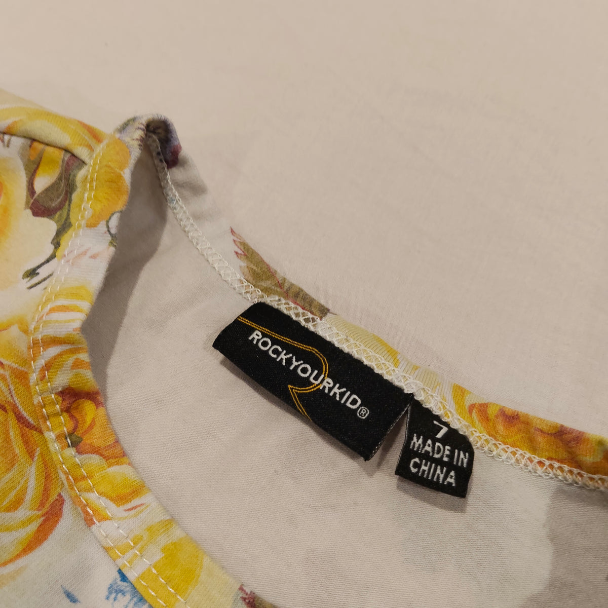 ROCK YOUR KIDS Dress Size 7 Girls Long Sleeve 'Pansy Floral Print'