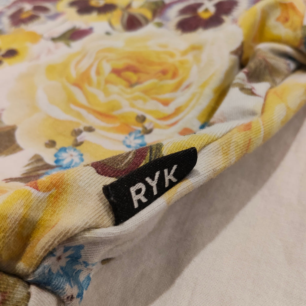 ROCK YOUR KIDS Dress Size 7 Girls Long Sleeve 'Pansy Floral Print'