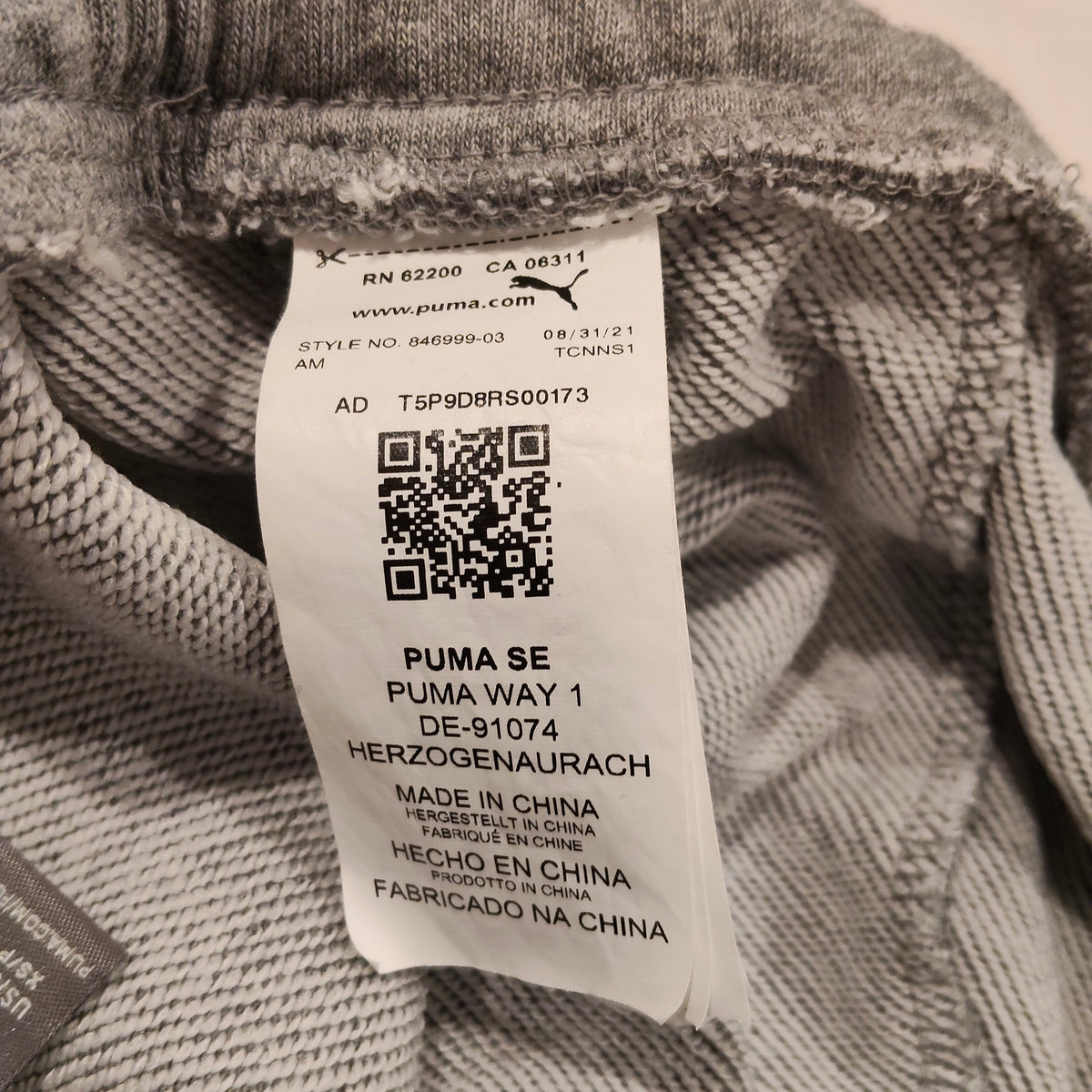 PUMA Track Pants Size 7-8Y Boys Grey