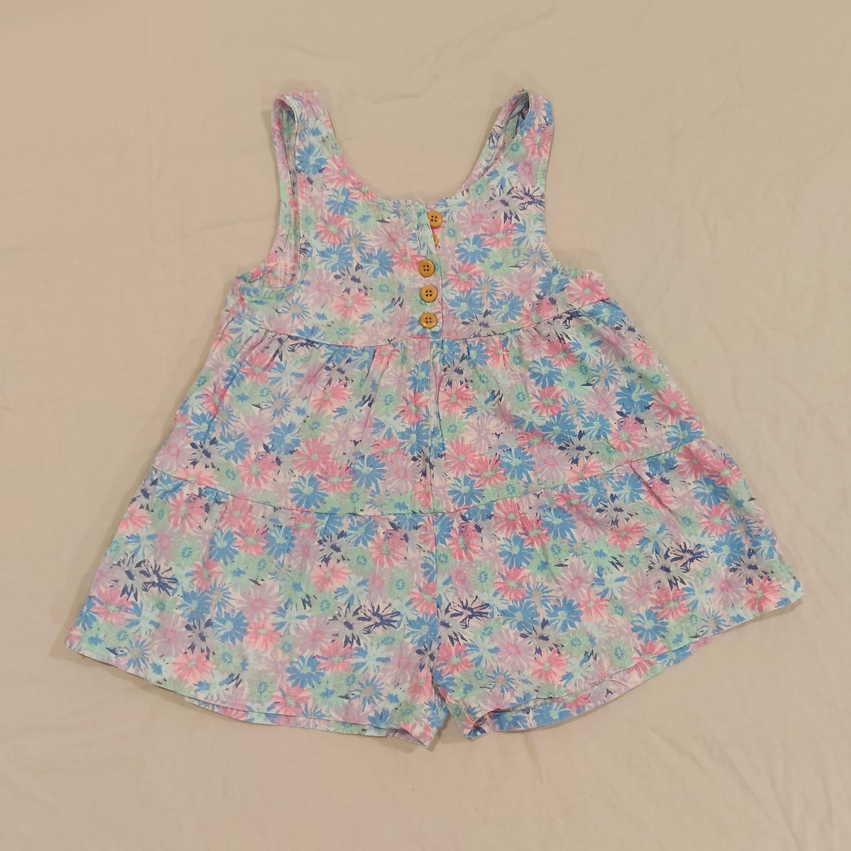 KIP&CO Romper Size 3 Girls Summer Floral