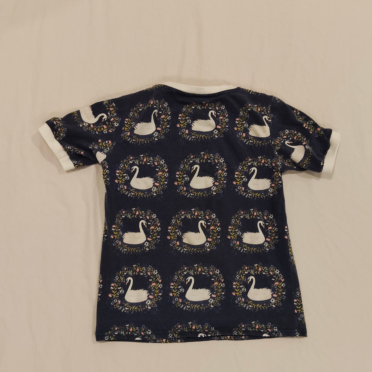 ROCK YOUR KID Swan Top Short Sleeve Size 6 Girls